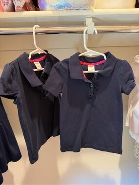 Gymboree girls lot of 2 tops 1 sweater and 2 hoodies navy school uniform 4T